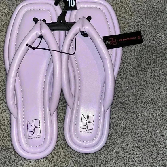 No Boundaries flip Flops Size 10 Light Purple NWT - Picture 1 of 2